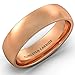 6mm Rose Gold Polished Tungsten Ring Dome Comfort Fit