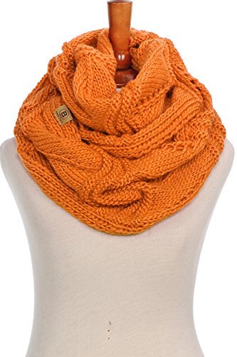 Basico Women Winter Infinity Scarf Warm Knitted Circle Loop Various Colors (Wave 1pk- Rust) Basico Women Winter Infinity Scarf Warm Knitted Circle Loop Various Colors (Wave 1pk- Rust)