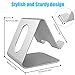 barsone Cell Phone Stand, Aluminium Phone Holder Mount Stand for Phones and Tablets 10 inches (Updated Silver)