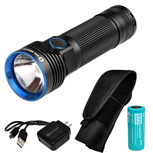 Olight R50 Seeker 2500 Lumens CREE XHP50 Rechargeable LED Flashlight with LumenTac Holster
