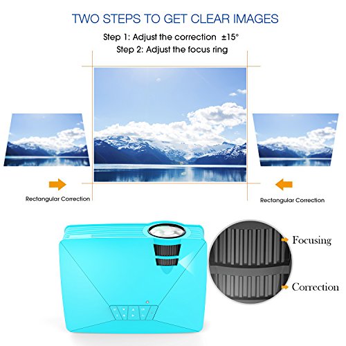 image for Mini Projector, DBPOWER GP15 50% Brighter Portable LCD Mini Video Proj