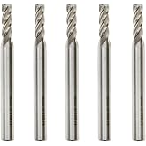 End Mill Set 4-Flute CNC Milling Bit 3/16" Cutting Dia 1/4" Shank Dia | Rannb High Speed Steel End Mill Cutter for Wood, Aluminum,Copper,Stainless Steel,Cast Iron and Plastic