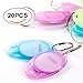 GoorDik 20 Pcs Key Tag Upgrade Tough Plastic Key Label Tags with Window Split Ring, Perfect ID Labels Key Identifier Tags (4 Colors)