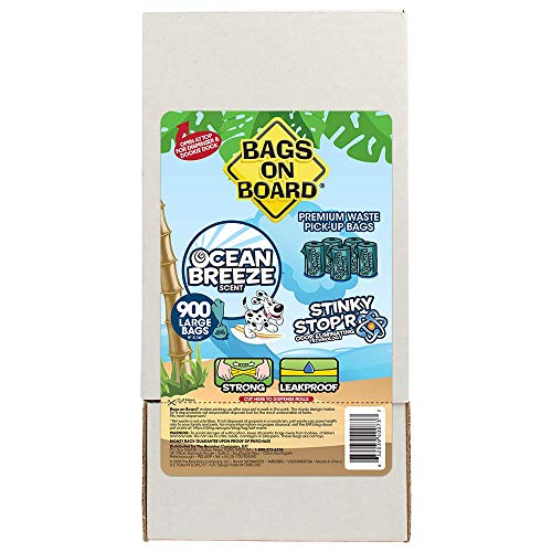 Bags on Board Odor Control Dog Poop Bags and Dispenser Strong, Leak