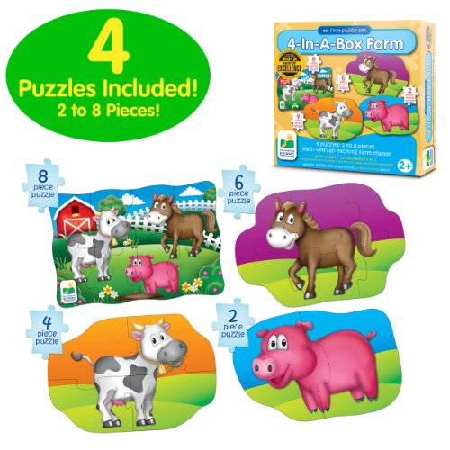 The Learning Journey My First Puzzle Sets 4-In-A-Box Puzzles, Farm