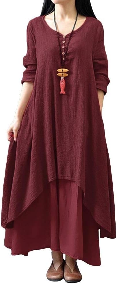 long sleeve burgundy maxi dress