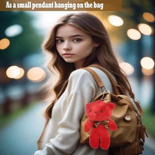 15pcs 4.7' Bear Doll Plush Bulk Bear Doll Pendant for Keychain Small Plush Stuffed Bear Keychain for Birthday Wedding Party Favor Gifts Animals Soft Bears Doll Stuffed Animals Doll