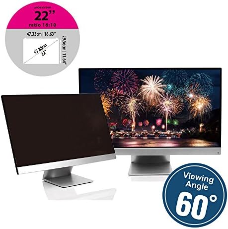 KAEMPFER Anti-Blue Light Privacy Screen Protectors Filter for Widescreen Monitor 22 Inch 16:10 (18.63" x 11.64" / 473 x 296mm)