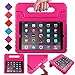 BMOUO Kids Case for iPad 2 3 4 - Shockproof Light Weight Convertible Handle Stand Case Cover for Apple iPad 9.7 Inch (iPad 2nd 3rd 4th Generation) - Rose