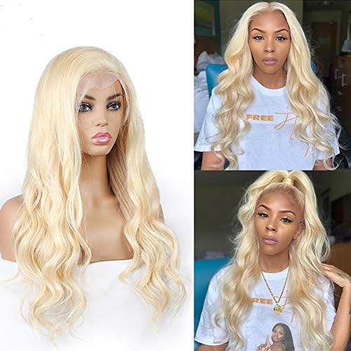 Life Diaries 10A Grade NO TANGLE Lace Front Wig 180% Density #613 Pre Plucked Body Wave Wig Blonde Color Brazilian Virgin Human Hair Wigs for All Skin Women 12 Inch