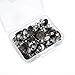 Shappy 50 Sets Metal Jeans Buttons Denim Replacement Buttons Tack Snap Buttons with Rivets and Storage Box for Jackets Jeans, Bronze and Silver