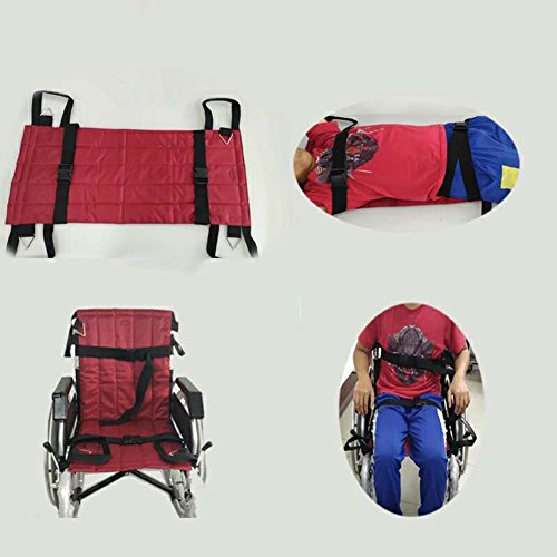 Frjjthchy Medical Lift Sling Stairs Patient Transfer Boards Belt Can Sitting and Lie Down with 2 Safe Belt