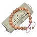AD Beads Natural 10mm Gemstone Bracelets Healing Power Crystal Macrame Adjustable 7-9 Inch (Sunstone)