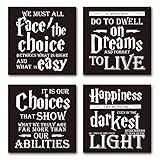 Quotes & Sayings Coasters - Set of 4 Coasters for Drinks - 4