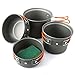 EZOWare Camping Cookware Mess Kit 5 Piece, Lightweight Aluminum Cookware Cooking Pan Pot Set for Outdoor Backpacking Camping Hiking Picnic
