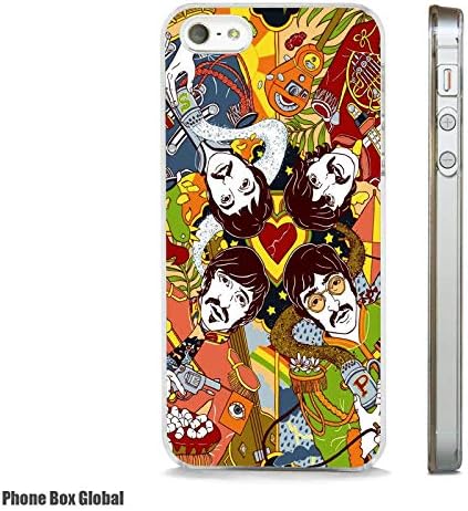 R M ARTS NEW THE BEATLES POP ART CLEAR RIM PHONE CASE COVER FITS APPLE IPHONE SE 2016