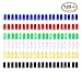 Vancool (120pcs) Multi-Colors Plastic Key ID Tags with Split Ring Key Ring,6 Color