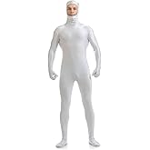 ATHX Men's and Women's Spandex Open Face Bodysuit Costume Adult Stretchy Halloween Cosplay Body Suit Zentai Suit Outfits