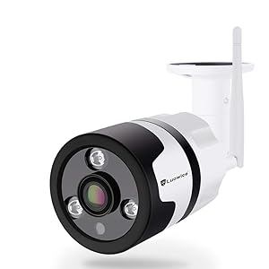 Luowice WiFi Security Camera Outdoor Wireless IP Camera 1080P 180 Degree Fisheye Panoramic Surveillance Video CCTV Camera Night Vision 100ft Waterproof