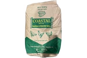 NEXTUYERE Homestead Harvest Coastal Oyster Shell Calcium Supplement – for Chickens and Ducks (50 lb)