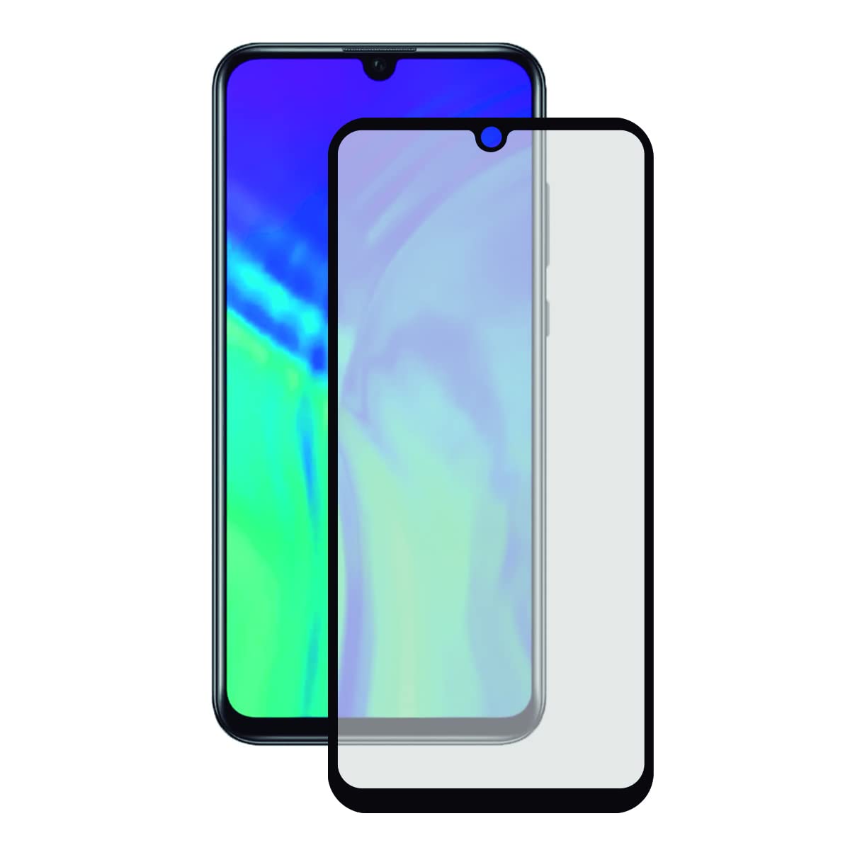 Ksix smart your tech Screen Protector for Honor 20 Lite, Tempered Glass, Thickness 0.33 mm, Black