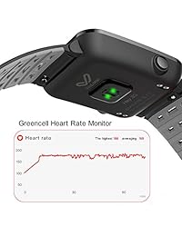feitenn Sport Bluetooth Smart reloj con correa de silicona visualización táctil ritmo cardíaco Rastreador de GPS podómetro Monitor de sueño de natación fitness deportes al aire última intervensión resistente al agua reloj inteligente para Android IOS