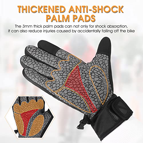 Winter Gloves Thermal for Men Women,Windproof & Touch Screen Mittens, Anti-Slip Full Finger Warm Gloves for Motorcycling Hiking Driving Running Cycling Stocking Stuffers