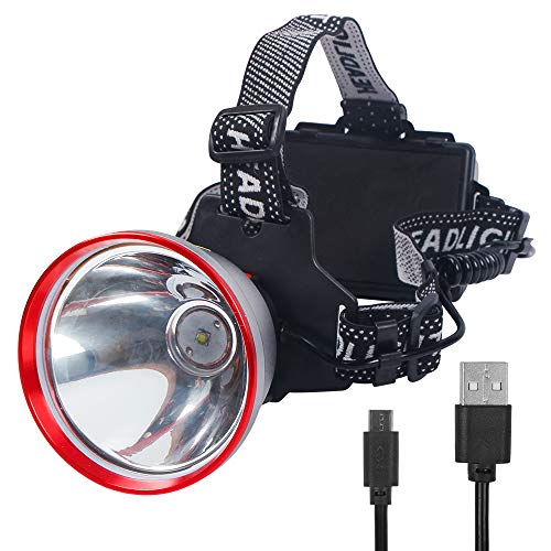 FISHNU Rechargeable Intelligent Headlamp,Lumius-T40 Led Spotlight,Head Tactical headlamp with Aviation Aluminum Alloy Lamp Cup,14 Watts and IP44 Waterproof (14 Watts)