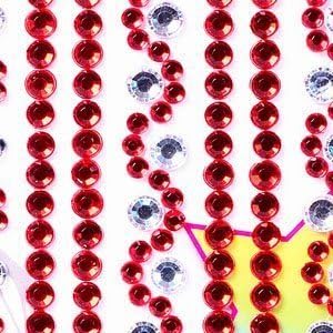 Rhinestone Strips Stickers Stickcons /Red