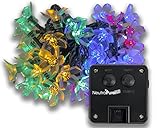 NeutralPure ECO Peach Flower Solar Powered String Lights (50 LED); Christmas Party, Outdoor, Patio and Garden Friendly