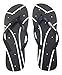 Shower Shoez Women's Non-Slip Pool Dorm Water Sandals Flip Flops (7-8, Black/White)