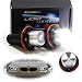 iJDMTOY (2) White LED Angel Eye Ring Marker Bulbs For BMW 5 6 7 Series X3 X5 (E39 E53 E60 E63 E64 E65 E66 E83), 7000K White
