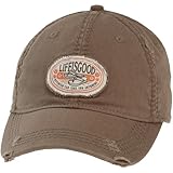 Life is good Womens Tattered Chill Cap (Dark Brown)