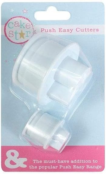 Cake Star Push Easy ''&'' Large and Small Cutters, Create and Symbols for Cake Decorating and Sugarcrafting with Fondant, Marzipan, Sugarpaste, Pastry