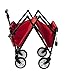 YSC Wagon Garden Folding Utility Shopping Cart,Beach Red