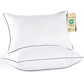 JOLLYVOGUE Bed Pillows Standard/Full Size Set of 2, Washable Supportive Bed Pillows with Super Soft Down Alternative Fill, Luxury Fluffy Hotel Quality for Side, Back, and Stomach Sleepers