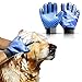Pet Grooming Glove Brush Dog Grooming Kit - Shedding Hand Mitt - Dog Washing Mitt - Lint Fur Furniture Tool - Long Medium Coat - Animal Hair Remover Brush Kit Bundle