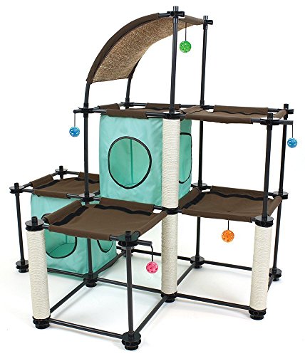 Eight24hours Cat Tree Tower Kitten Condo Furniture Play Perch Pet House Scratch Post + FREE E-Book