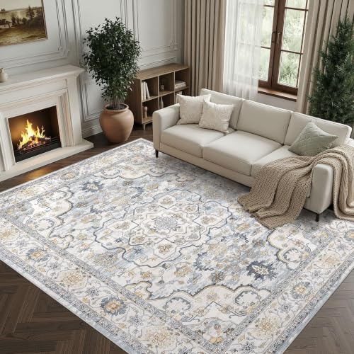 ZUNTKON 8x10 Area Rug for Living Room, Washable Non-Slip Soft Indoor Carpet at Amazon