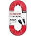 Otimo 100 Ft 12/3 SJTW Red, Heavy Duty Outdoor Extension Cord - 3 Prong Ground Plug, 15A 1875W, Water & Weather Resistant, Flame Retardant