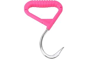 Pulp Hook, Metal Log Lifting Hook Multipurpose Hook Tool with Ergonomic Handle Comfortable Grip Stable Timber Hook Tool Steel