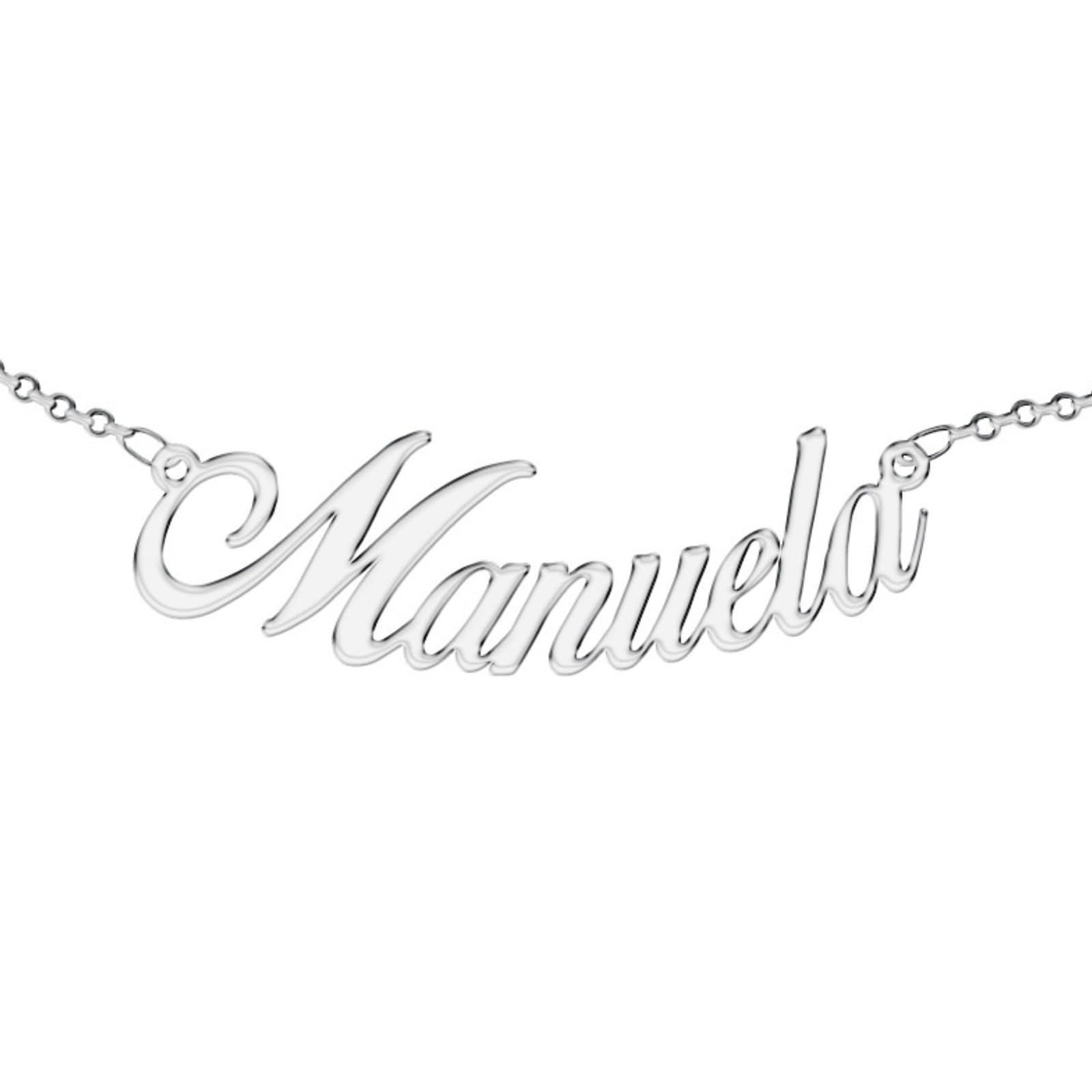 Zuffetti Personalised women's necklace with name - wear your name - stainless steel and hypoallergenic - silver colour - designed in Italy., Alloy Steel