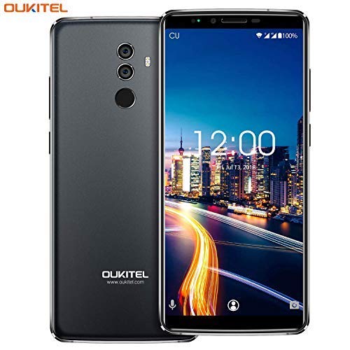OUKITEL K8 Unlocked 4G Smartphone 6.0'' 18:9 FHD+ Screen Android 8.0 4GB + 64GB 5000mAh Battery Dual Rear Cameras 13.0MP + 2.0MP Front Camera 5.0MP Fingerprint Face ID Dual SIM Free - Black