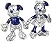 Disney Disneyland Diamond Anniversary Sequin Mickey & Minnie Collectible Figures by