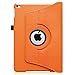 Fintie iPad Air 2 Case (2014 Release) - 360 Degree Rotating Stand Protective Case Smart Cover with Auto Sleep / Wake Feature for Apple iPad Air 2, Orange