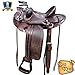 HILASON 15 in Western Horse Saddle Leather Wade Ranch Roping Dark Brownthumb 1