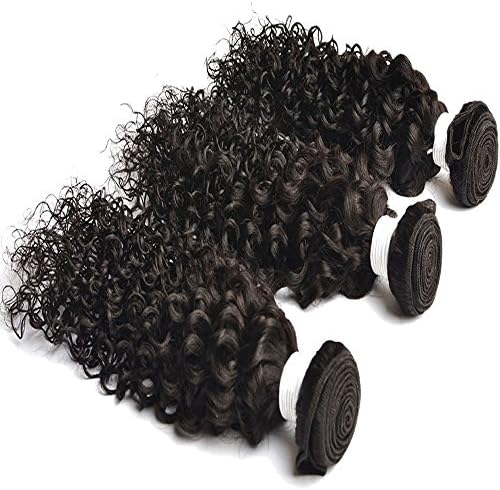 FABA 100% Raw Human Hair Bundles Kinky Curl Peruvian Virgin Hair Weaves 8A Grade 22" 24" 26" inch 3 Bundles Pack 100 Gram per Bundle Natural Color