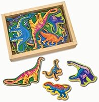Melissa & Doug 20 imanes de dinosaurios de madera