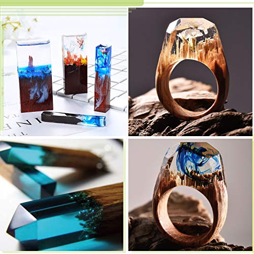 12PCS Wooden Pieces for Epoxy Resin Crafts, LET' S Resin Wood Frame Pendant Accessories, Mixed Colors Wooden Resin Kit for Jewelry Making Supplies, Resin Pendant, Earring, Necklace Crafts DIY