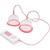 Electric Breast Machine, Chest Beauty Enlargement Machine, 2 Modes, 5 Suction Levels, USB, 15-Min Auto-Stop (B-Cup)